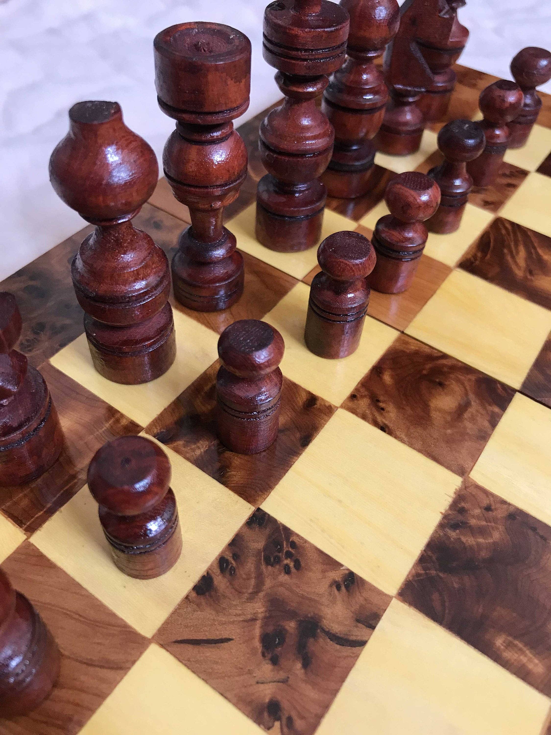 AtlasPerles – wholesale Jewellery box/organiser – Moroccan backgammon and chess set game,handmade chess - backgammon board games,one board multiple games,lemon thuya wooden games3