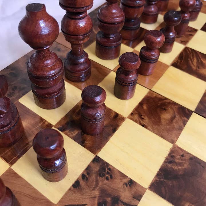 AtlasPerles – wholesale Jewellery box/organiser – Moroccan backgammon and chess set game,handmade chess - backgammon board games,one board multiple games,lemon thuya wooden games3