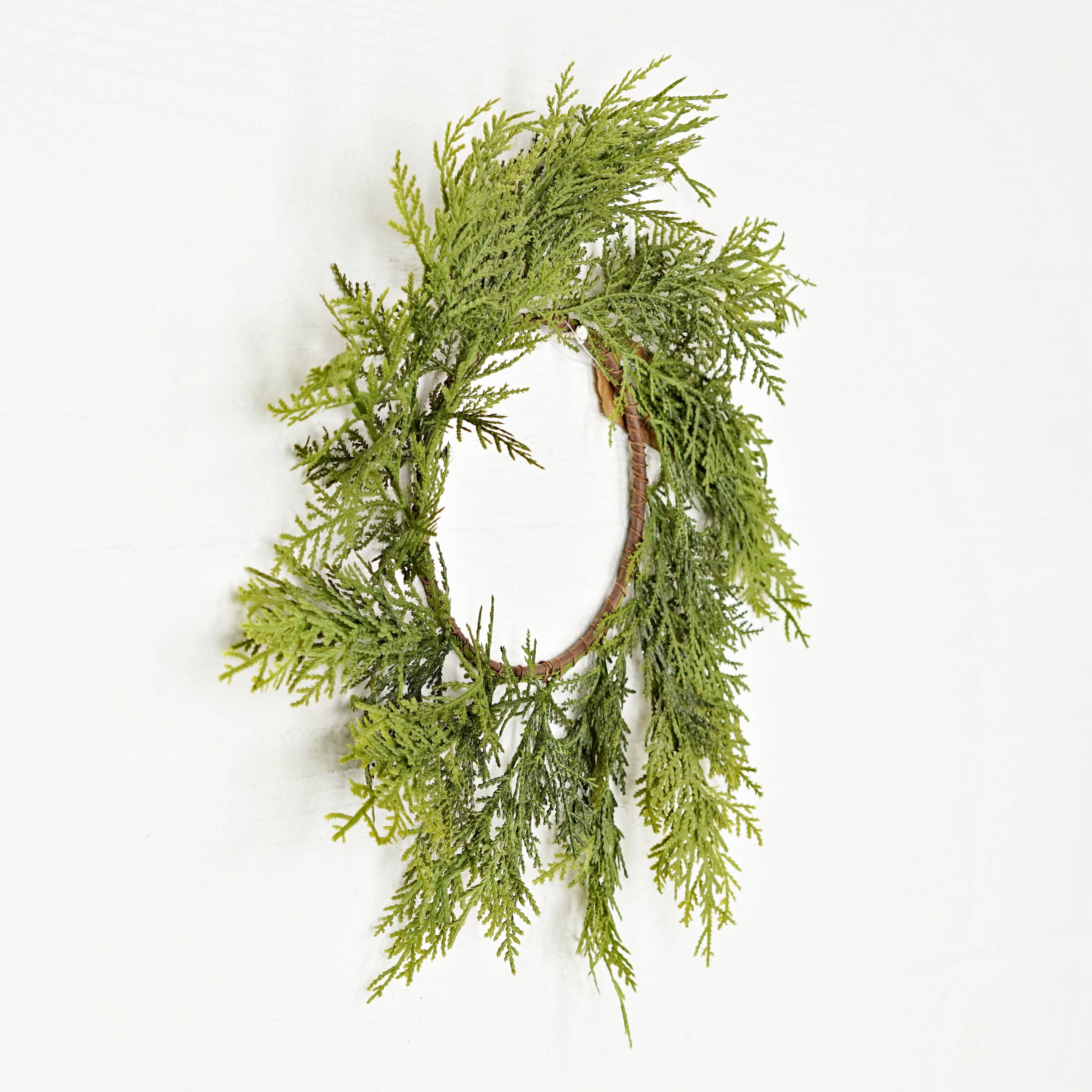 Holiday Depot Inc. - Wholesale Wreath - 510302- 6.5in(18in) Ring-Superior Real Touch Mix Cedar2