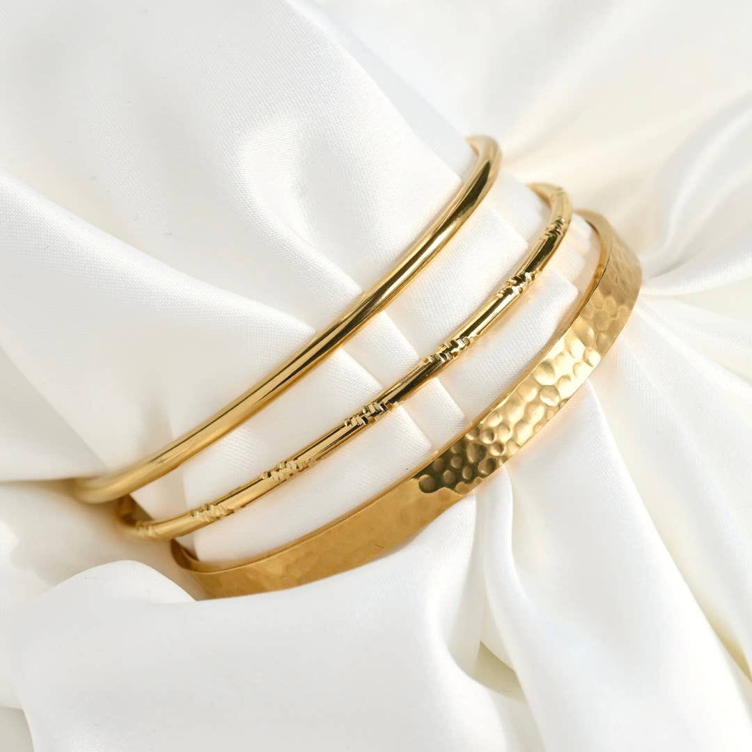 Blueyejewelry - Wholesale Cuff Bracelet - Slim Cuff Bracelets - Waterproof Gold Open Bangle -Claw Cuff11