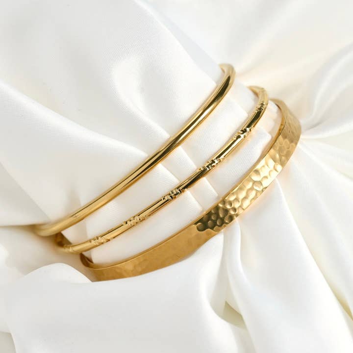 Blueyejewelry - Wholesale Cuff Bracelet - Slim Cuff Bracelets - Waterproof Gold Open Bangle -Claw Cuff11