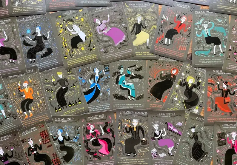 Magnifique Hearts - Wholesale Postcard - Women in Science Postcards, STEM, Inspirational, 4.5X6.62