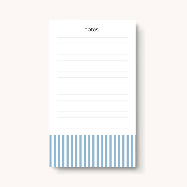 Bloc de notas con rayas azules para venta al por mayor de Elyse Breanne Design