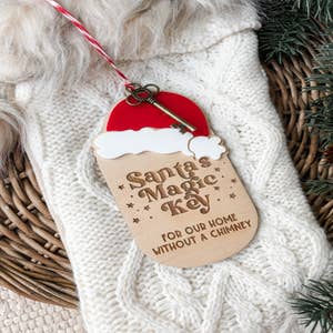 Christmas Pendant Santa's Key For House With No Chimney Drop