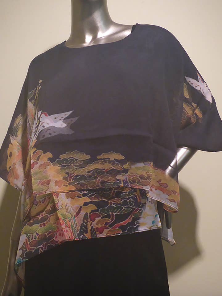 Winging It Silk Top w/ Overlay for wholesale by Cocoon House LLC