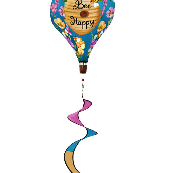 Happy Beehive Hot Air Balloon Spinner for wholesale by Briarwood Lane