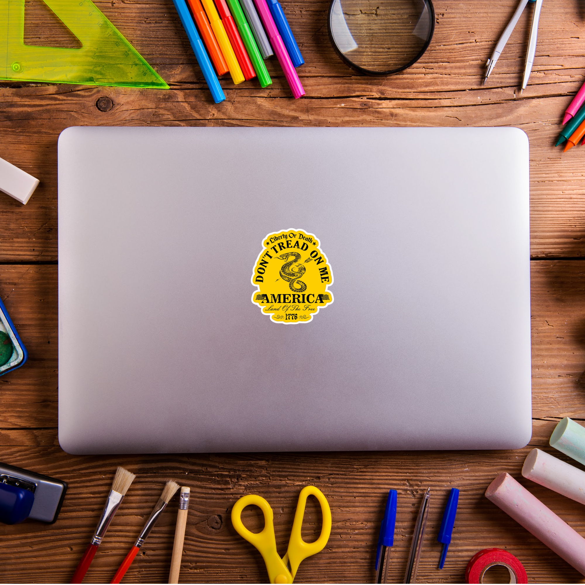 Jazzy Pop Stickers - Wholesale Sticker - Second Amendment Freedom don't tread USA laminated sticker2