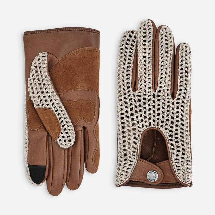 Men's leather bike/scooter gloves-Tactile-60012M for wholesale by Glove Story