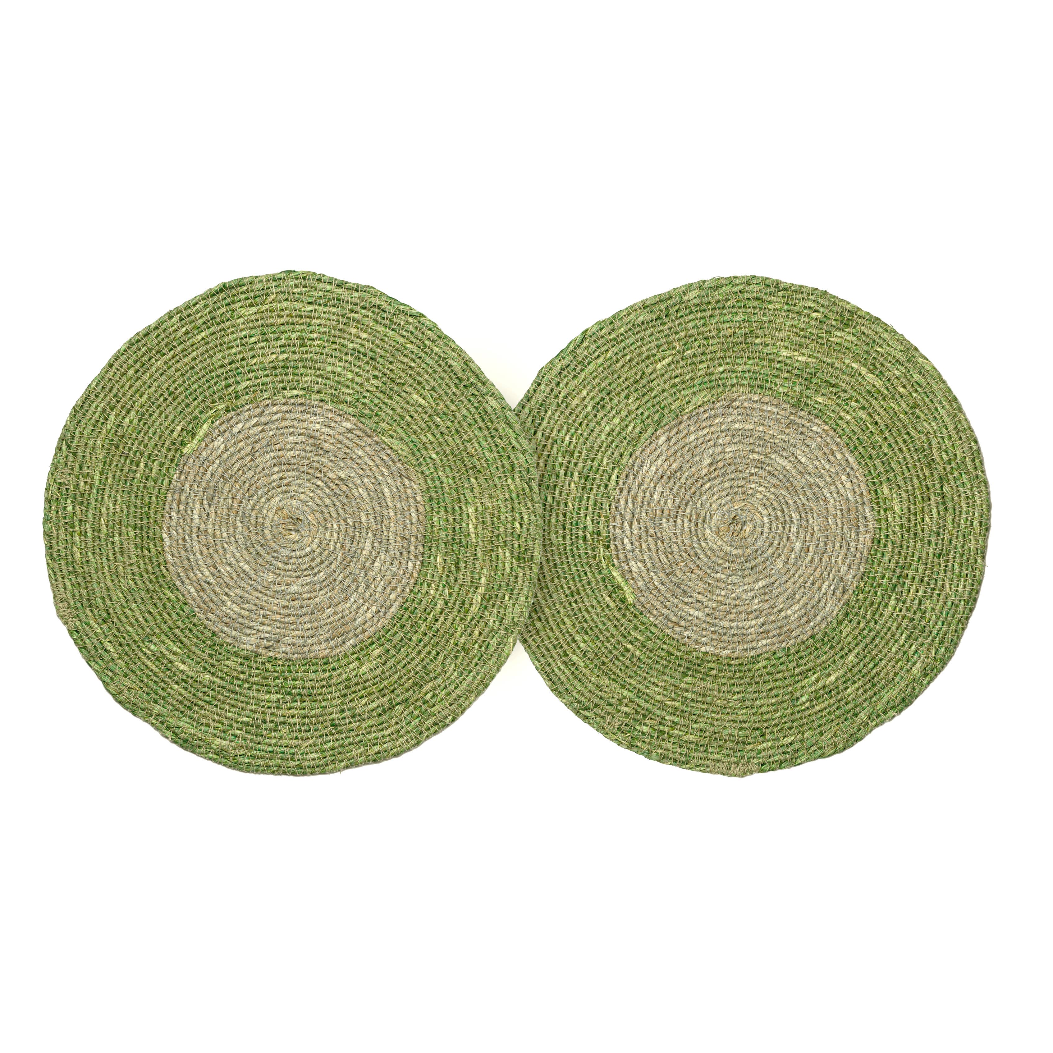 YOD&CO – Individuais por atacado – Conjunto de 2 Placemats Seagrass - Verde Escuro/ Cinza5
