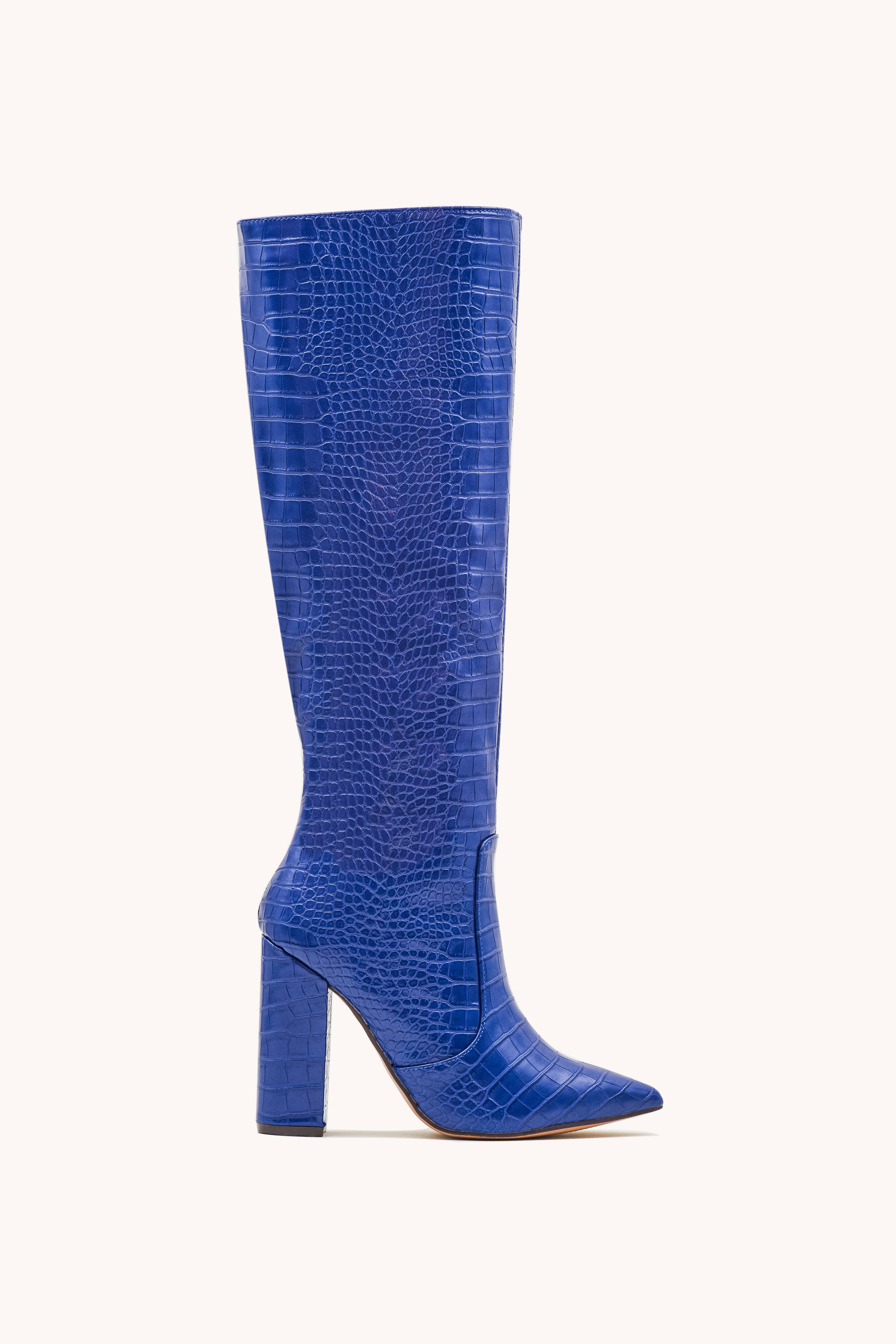 Stephan Paris - Wholesale Boots - Women's - C-132b crocodile pattern pointed boots0