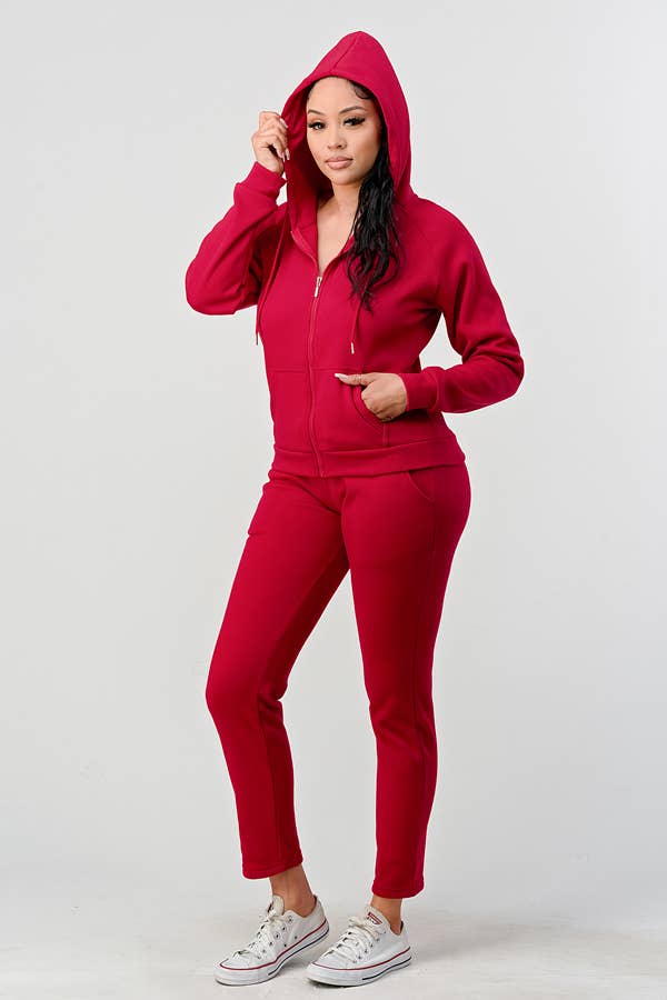 Lime All the Time – Großhandel Loungewear-Set – Damen – 2-teiliges Set mit Kapuzenpulli und Jogginghose mit Reißverschluss2