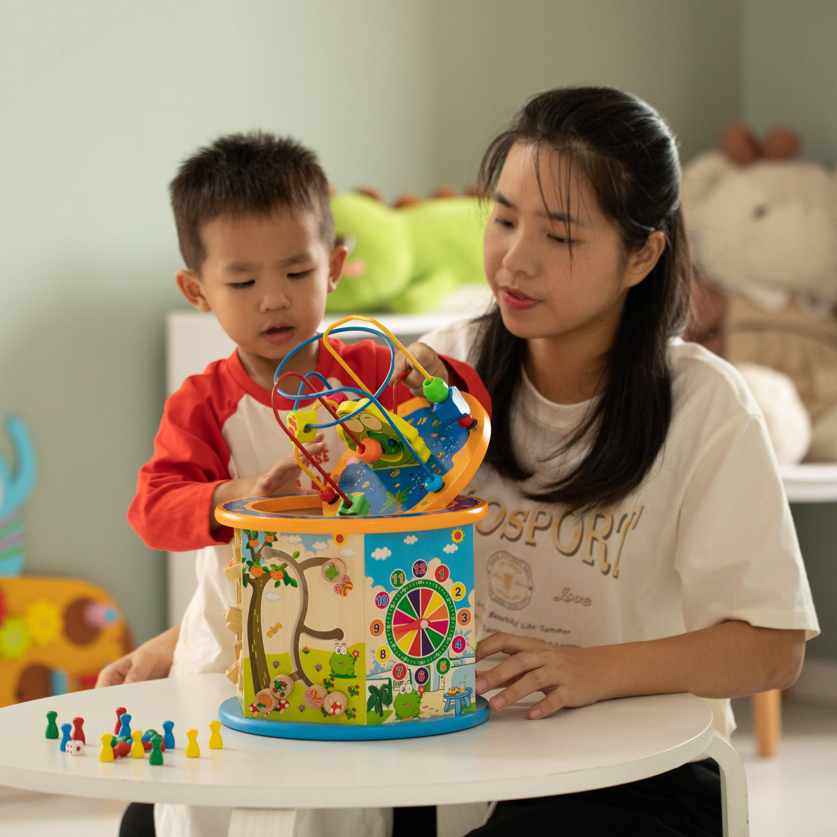 Quickway Imports – Engroshandel Trælegetøj - Børn – 8-i-1 farverig trælegetøjsaktivitet for børn21