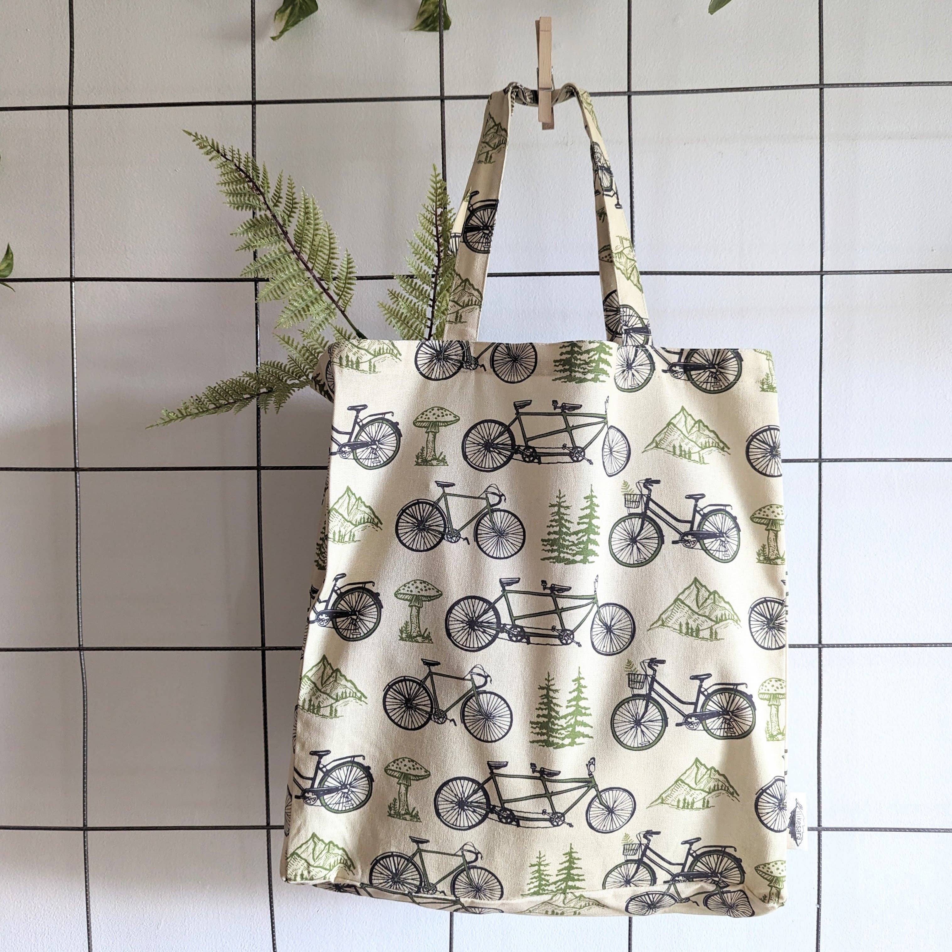 ilikesara | art + goods - Wholesale Tote Bag - Women's - tote bag | bicycle adventure - patterned screenprinted nature tote6