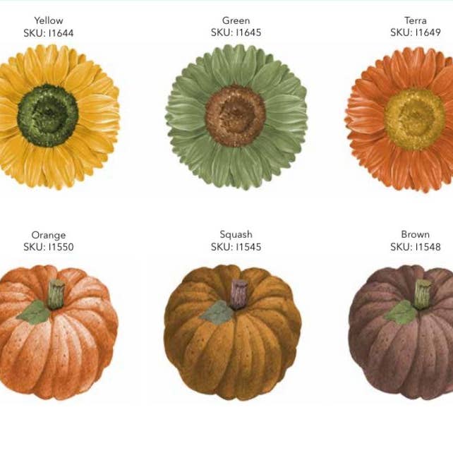 Tischset Tempo Sonnenblume & Kürbisse für den Großhandel von DAVANTI