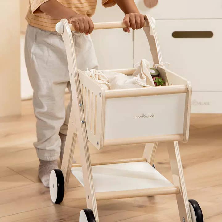 Coco Village - Wholesale Wood Toy - Kids - Wooden Shopping Cart11