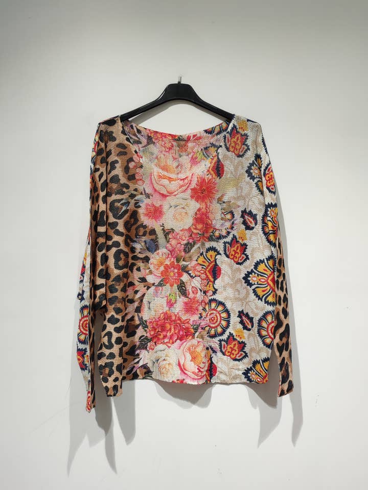 multicoloured PESS PRINT PE25 leo bright flowers for wholesale on Faire0