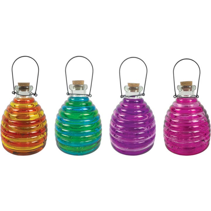 Sunset Vista Designs - Wholesale Outdoor Ornament/Decor - Glass Wasp Traps 4 Assorted
