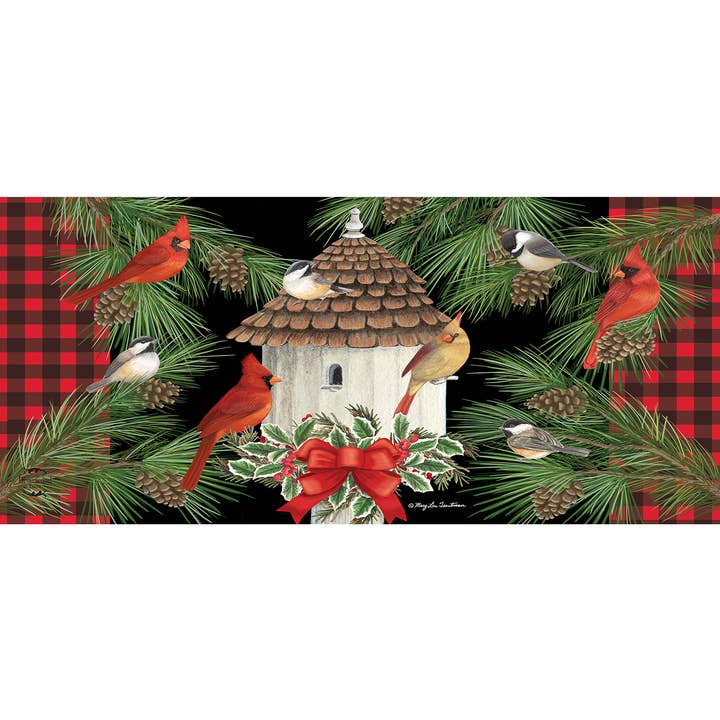 Holiday Bird Gathering Mini Mat for wholesale by Briarwood Lane