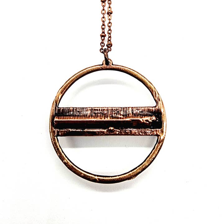 MergingMetals – wholesale Hänge-/berlockhalsband – Svart turmalin halo halsband//Elektroformade smycken