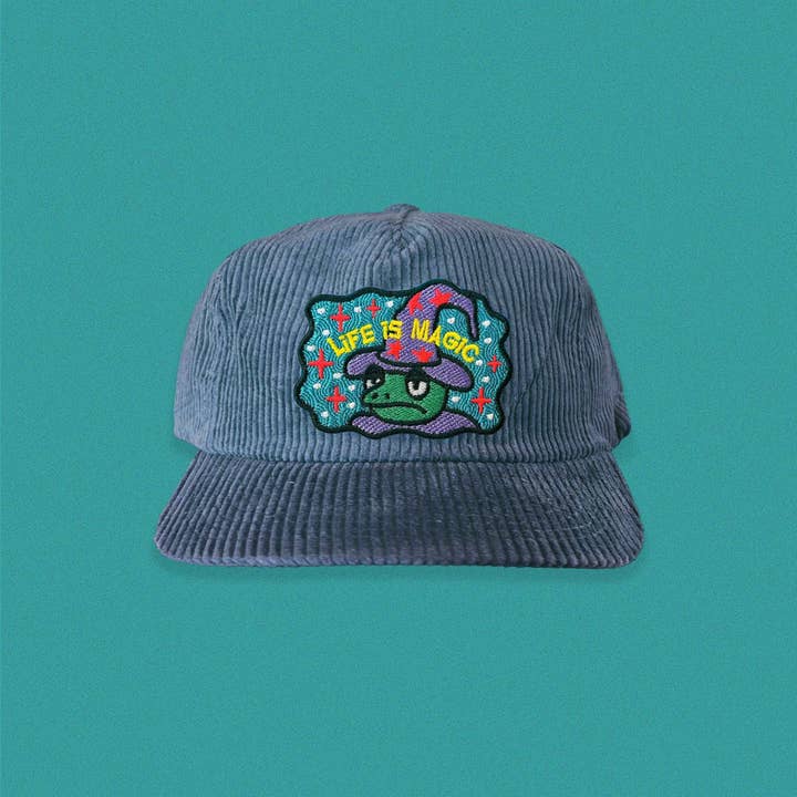 The Space Bureau - Wholesale Baseball Cap - Women's - Frog Wizard 5-Panel Corduroy Hat1