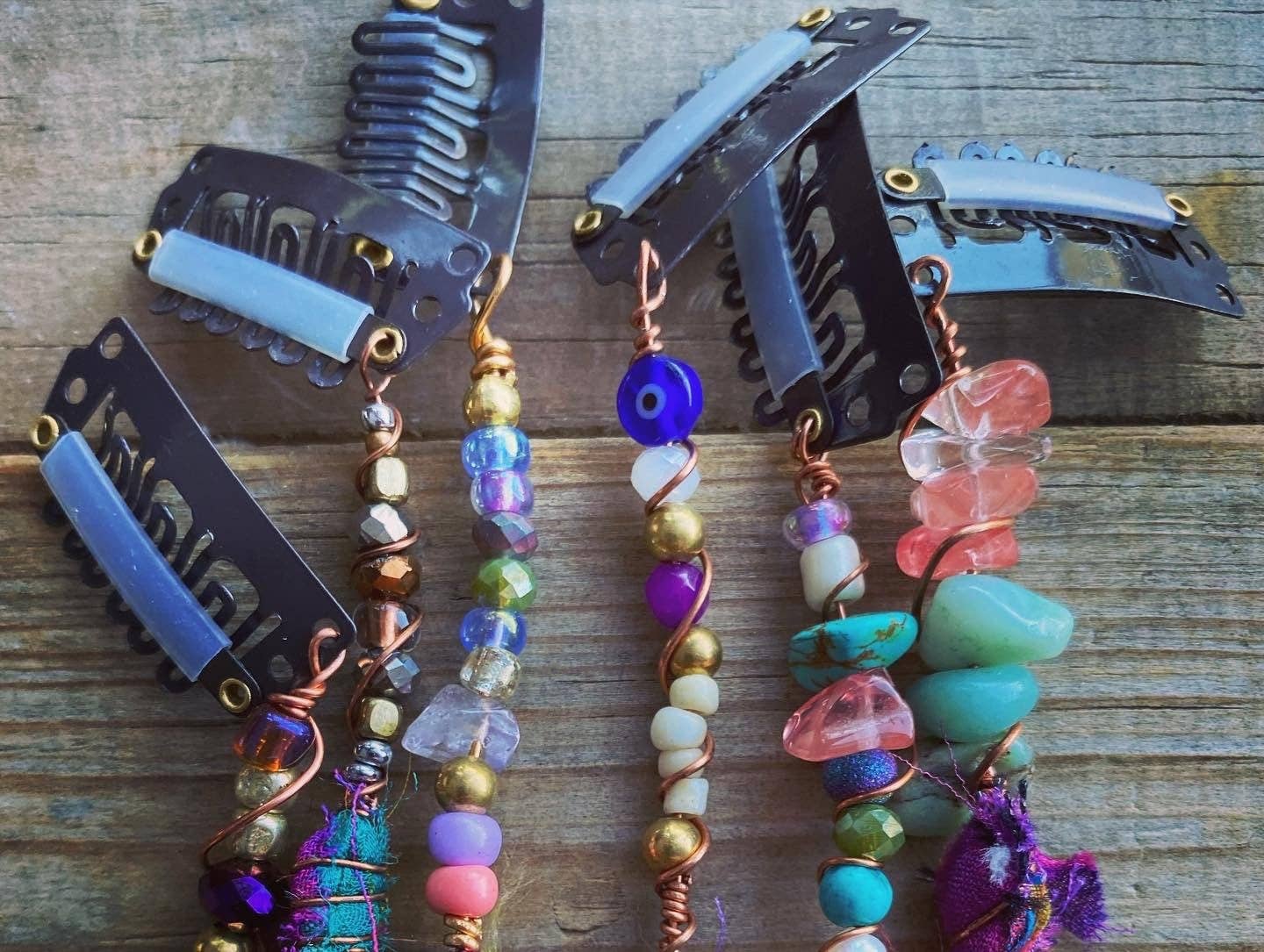 Sea Gypsy Designs - Wholesale Hair Clip - Women's - Bohemian Rag-Rug GYPSYDREADS clip-in  7