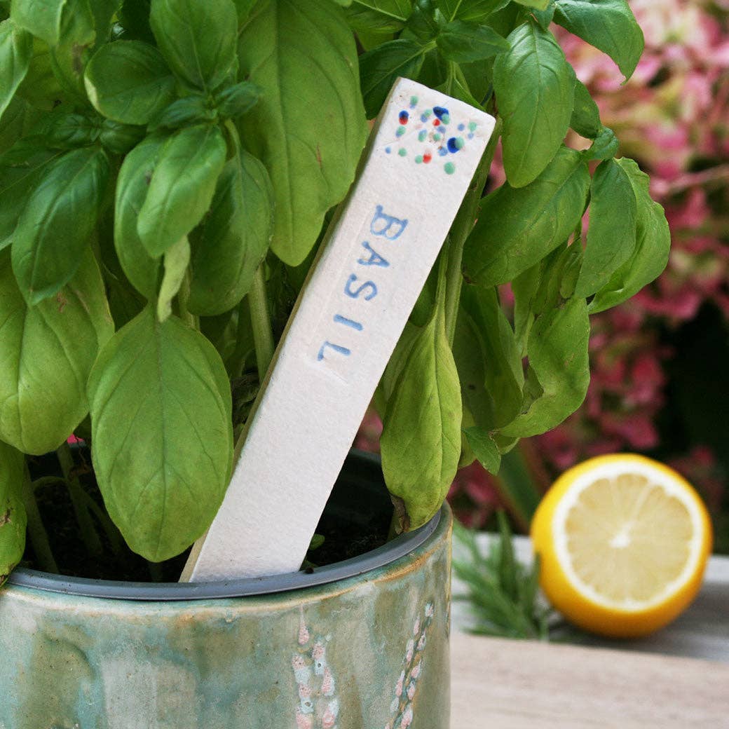 Juliet Reeves Designs - Wholesale Garden tool - Blue Floral Herb And Vegetable Markers