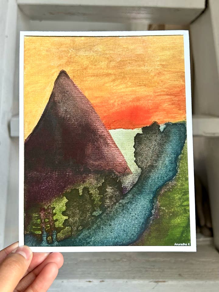 Mountains 5x7 Print for wholesale by Anuradha X Art