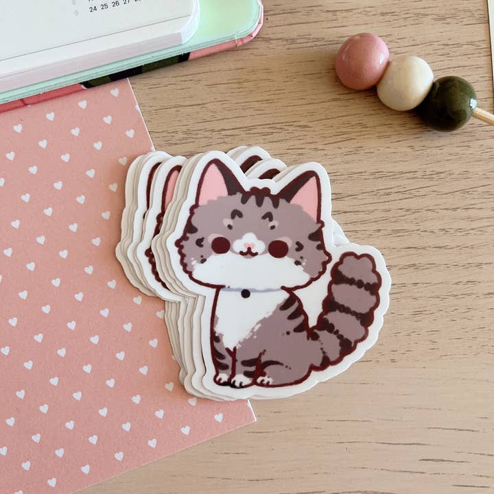 Cherry Rabbit - Wholesale Sticker - Tabby Cat Sticker3