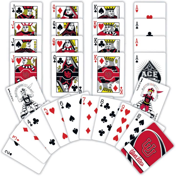 Masterpieces Puzzles - Wholesale Playing Cards - Utah Utes Playing Cards1