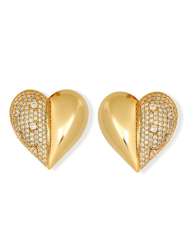 Orecchini Grandi con Cristalli Love Yourself per la vendita all'ingrosso da parte di Ninon