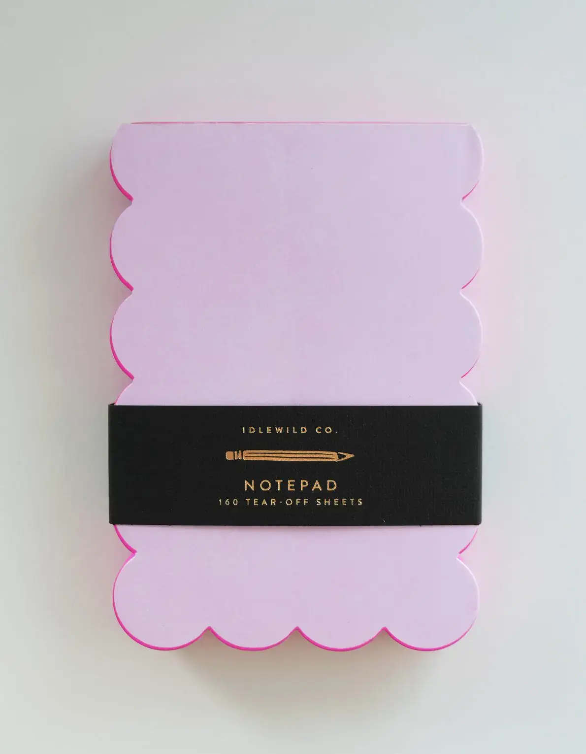 Idlewild Co. - Wholesale Notepad - Scalloped Shaped Notepad | Lilac + Hot Pink Edge1