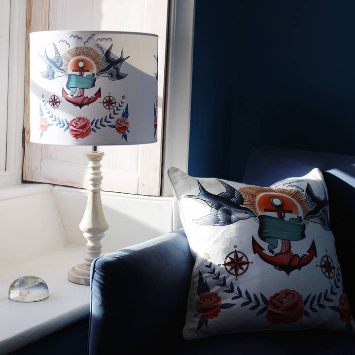 Cream Cornwall - Wholesale Lamp Shade - Swallow's & Anchor Lampshade
