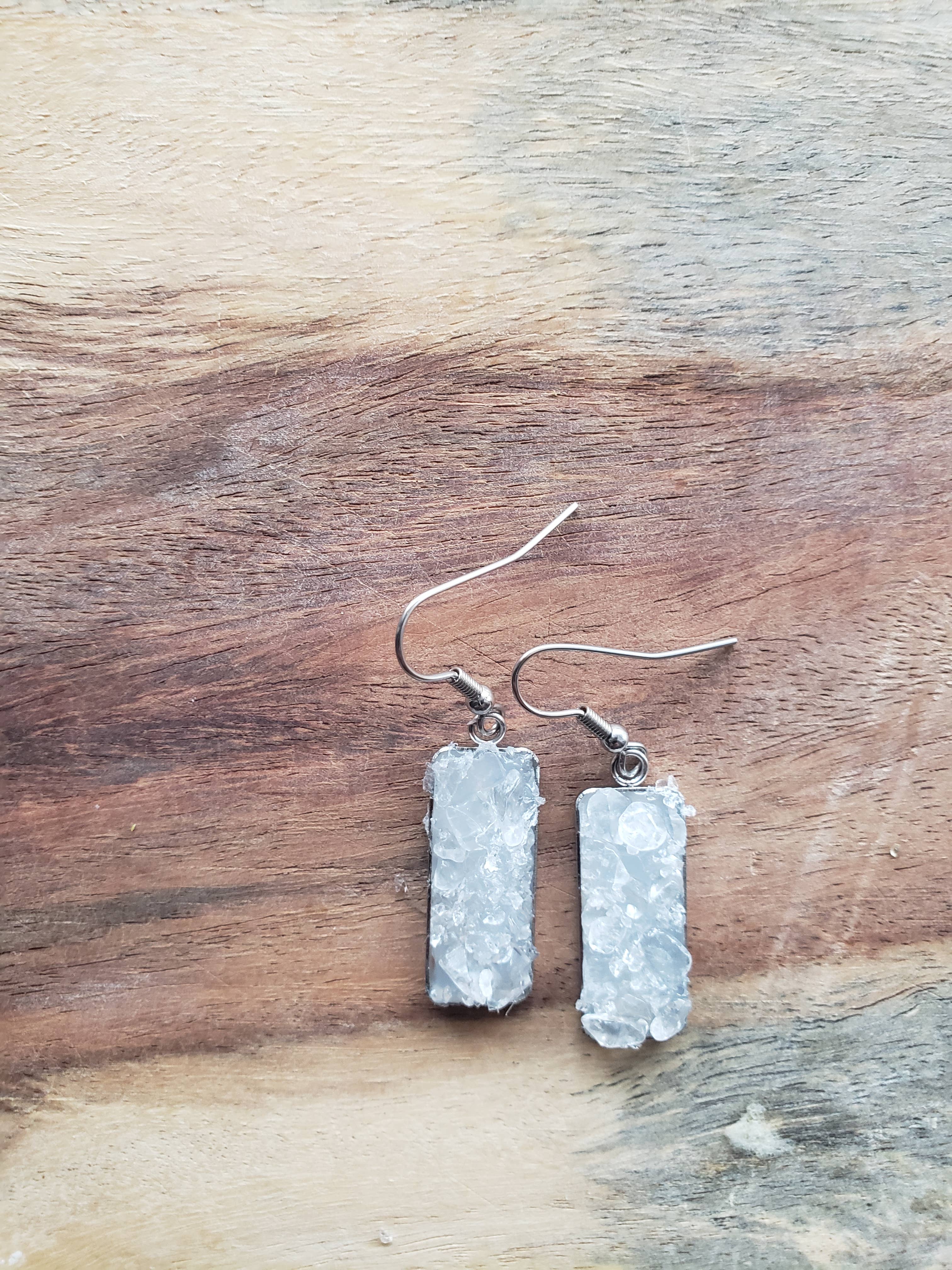 Moon studio jewelry - Wholesale Dangle Earrings - Dangle raw stone earrings12