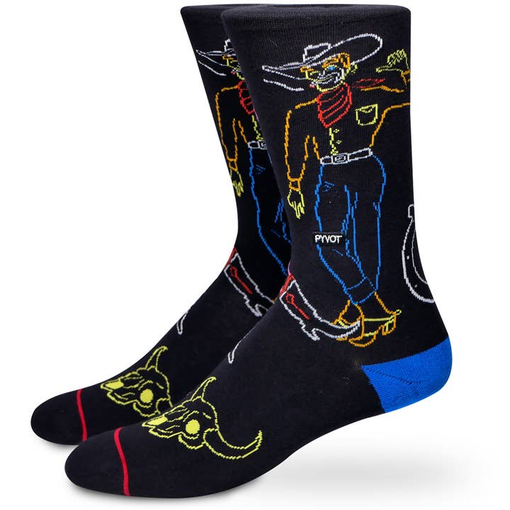 Neon Cowboy Socks for wholesale by Pyvot