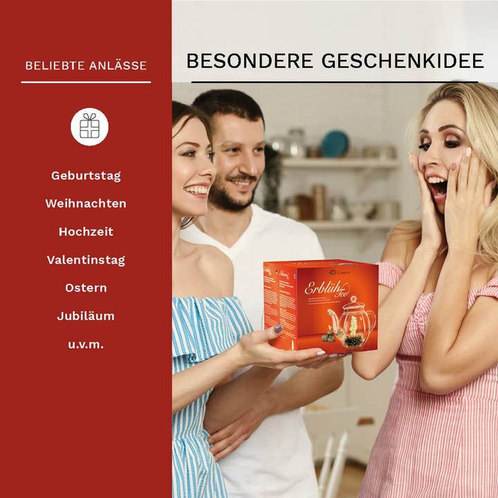 Creano - Wholesale Loose Tea - Creano tea flowers mix - gift set “Blossom Tea” with glass jug7