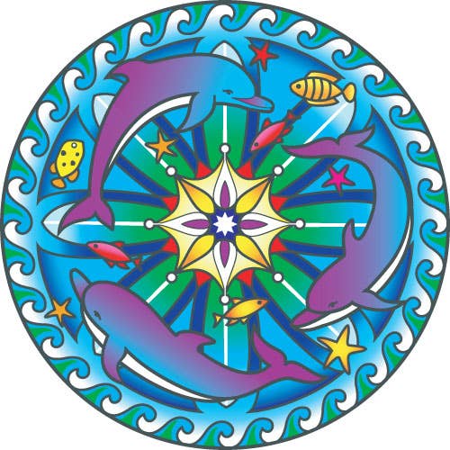 Sunseal Dolphin Dance for wholesale by Illumination Mandalas