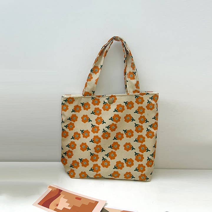 Funkyrel® Atzbranding Limited - Wholesale Tote Bag - Women's - Small Vintage Artistic Floral Tote Bag