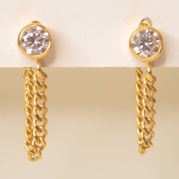 Krystal Curb Ørejakke for engroshandel hos Syd Squared Jewelry