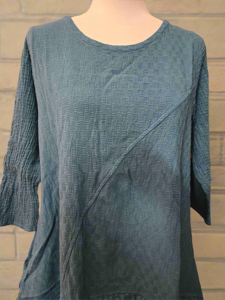 Vestido de lino y algodón Ocean Serenity para venta al por mayor de Tibet Handicrafts LLC