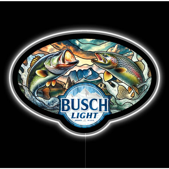 LED 23" DIECUT BUSCH LIGHT FISH for wholesale by The Foundry