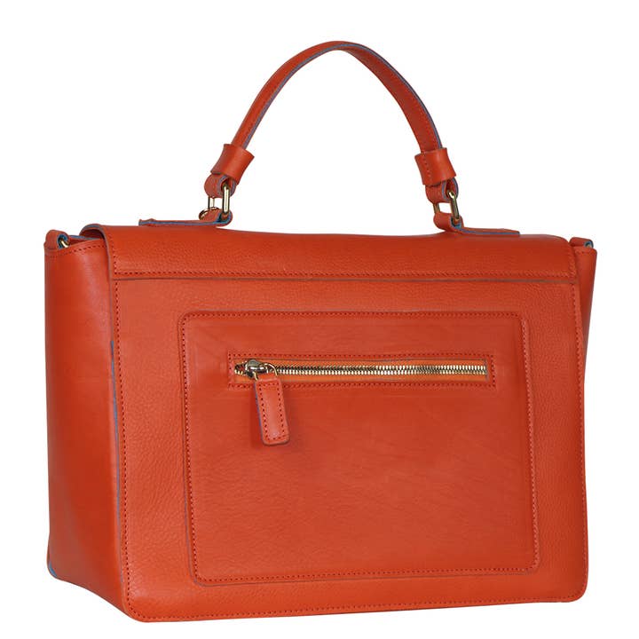 Terrida - Wholesale Top Handle Bag - Women's - Elegant Leather Bag with Murano Glass Pendant4