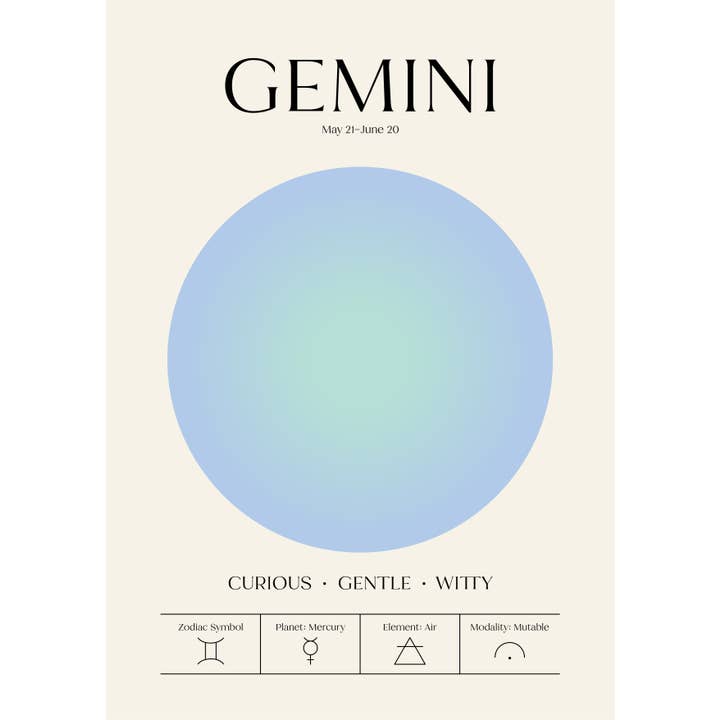 Little Viper Co - Wholesale Art Print - Zodiac Aura Astrology Star Sign Celestial Print 5