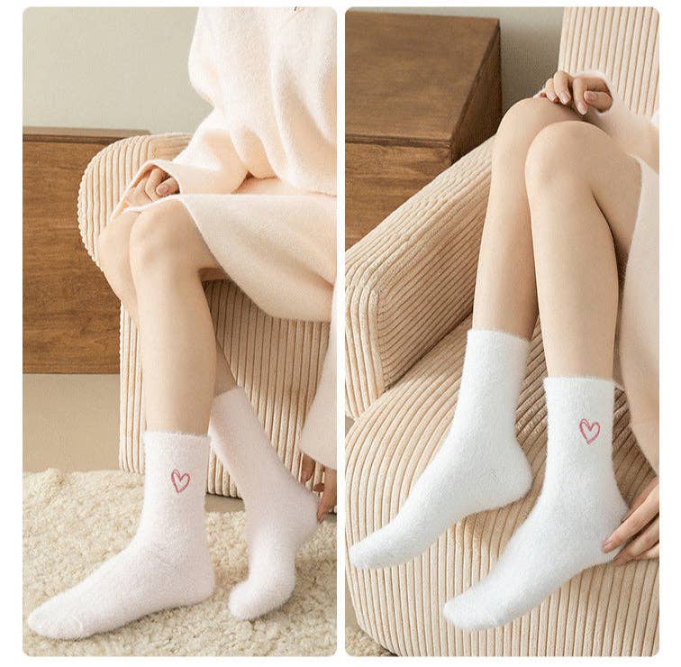 Gohobi （We cover U.S. import duties） – Großhandel Socken – Damen – Gohobi Samtsocken mit rosafarbenem Herz18