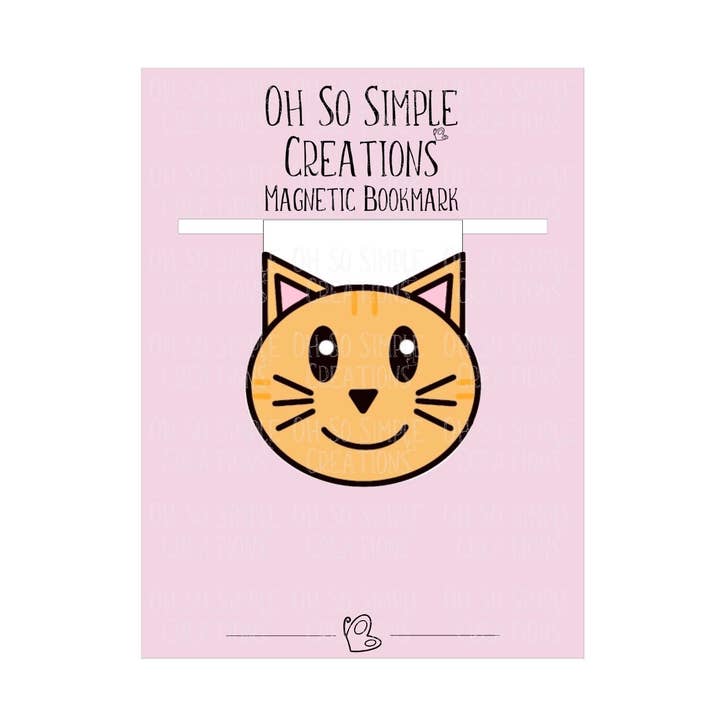 Orange Cat Magnetic Bookmark for wholesale by Oh So Simple Creations