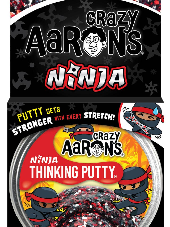 Ninja - Full Size 4" Thinking Putty Tin for wholesale by Crazy Aaron's