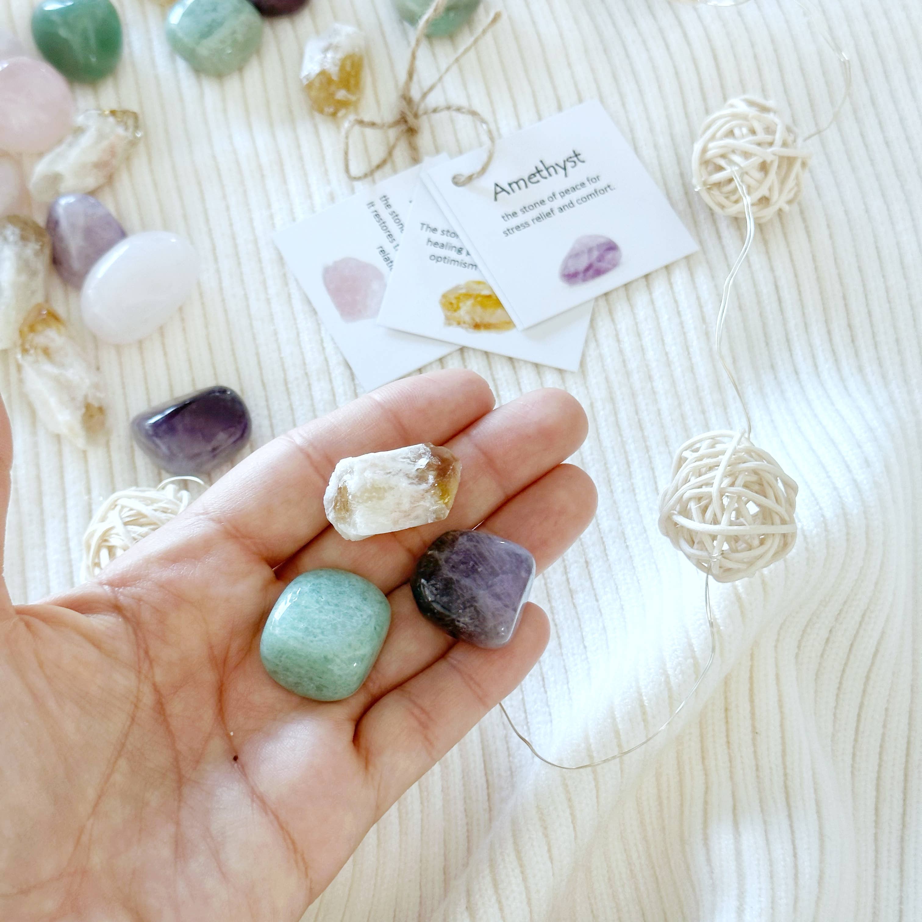 Evileyefavor - Wholesale Spiritual Stone/Crystal - Wholesale Healing Crystal Set - Amethyst, Citrine with Card5