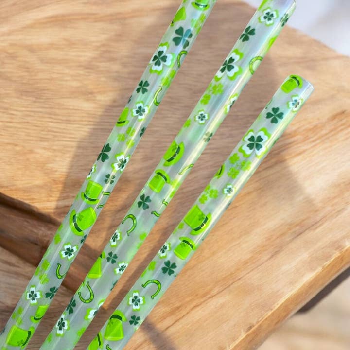 Clear Luck of the Irish Straw (40oz Tumbler) for wholesale by Olive Lane Accessories