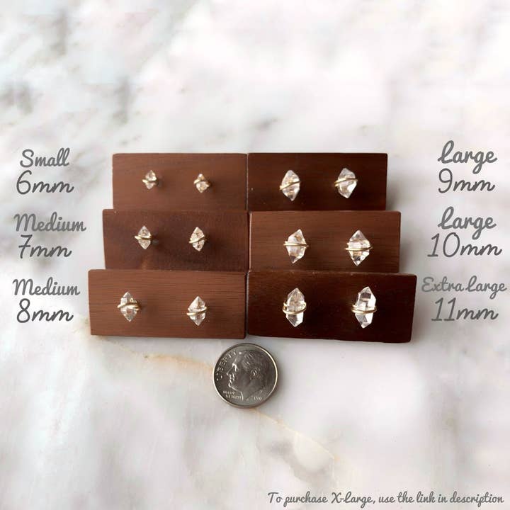 Sojourn Well - Wholesale Stud/Post Earrings - Pakimer Diamond Stud Earrings in 14k Gold Fill or Silver7