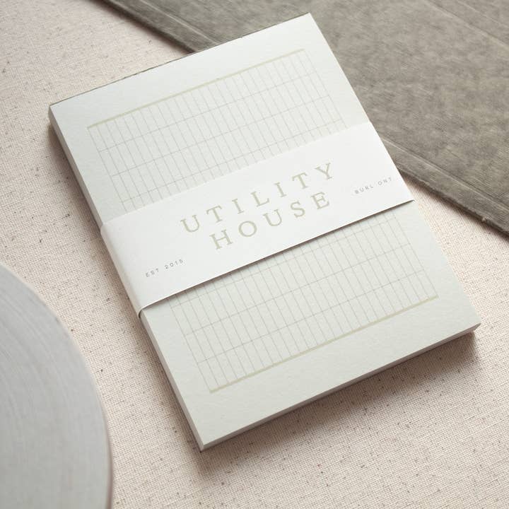 Utility House Design Co. - Wholesale Notepad - Grid Habit Tracker Notepad