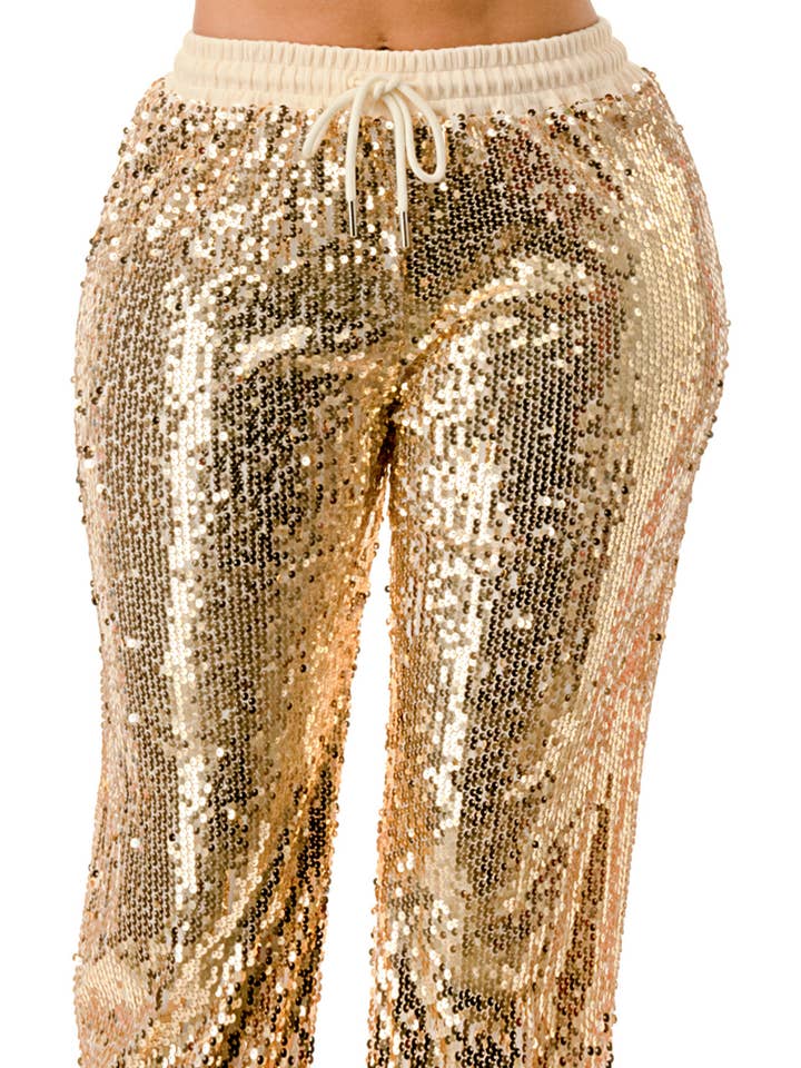 SALT - Wholesale Pants - Women's - (SP3964) Sequin Joggers (2 colors)12